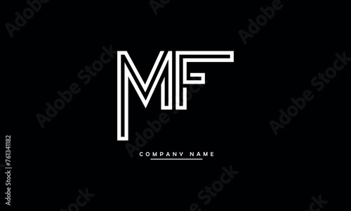 MF, FM, M, F Abstract Letters Logo Monogram