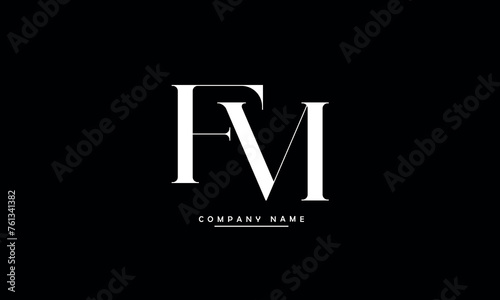 MF, FM, M, F Abstract Letters Logo Monogram