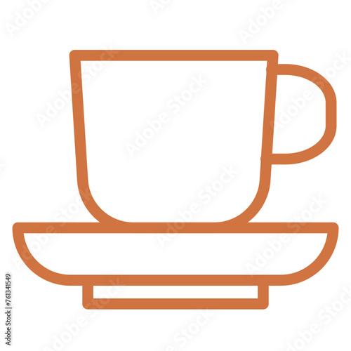 Coffee Cups Icon Style