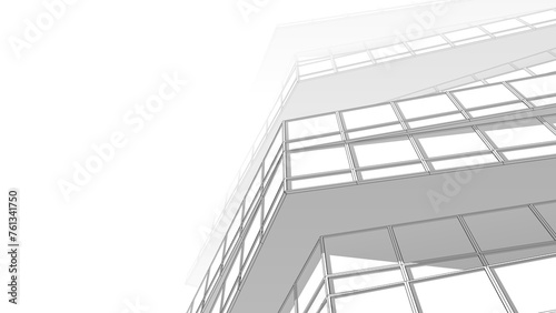 abstract architectural background 3d rendering and 3d illustration