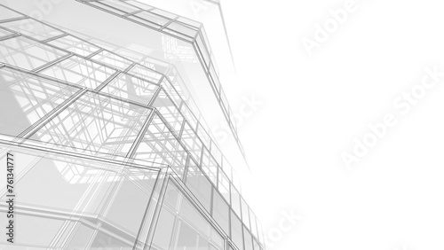 abstract architectural background 3d rendering and 3d illustration
