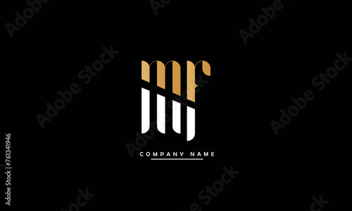 MF, FM, M, F Abstract Letters Logo Monogram