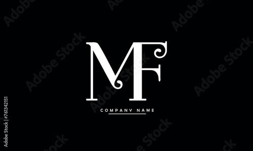 MF, FM, M, F Abstract Letters Logo Monogram