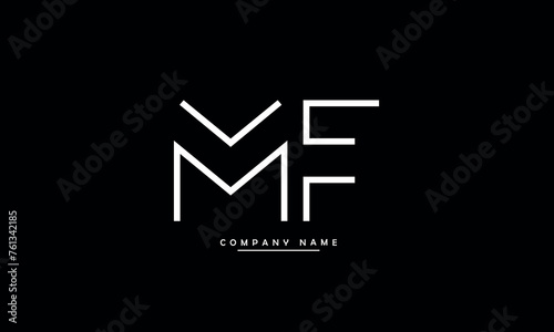 MF, FM, M, F Abstract Letters Logo Monogram