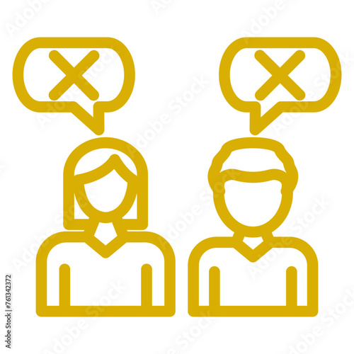People Disagree Icon Style