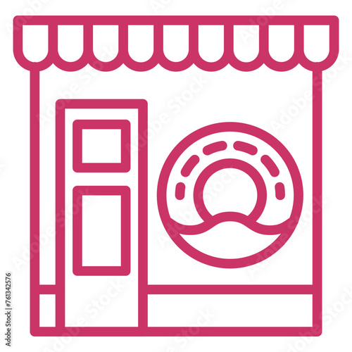 Donut Shop Icon Style