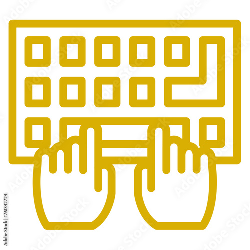 Typing on Keyboard Icon Style