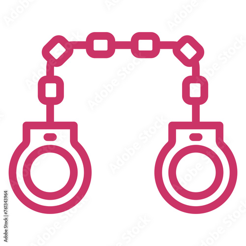 Handcuffs Icon Style