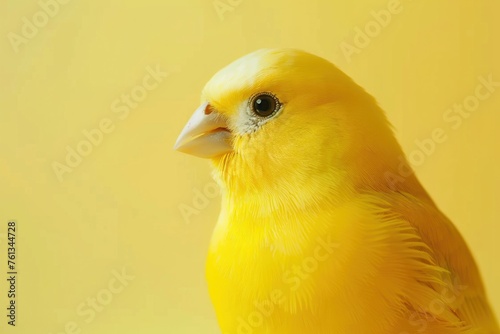 Golden Solitude: A Canary's Contemplation in a Yellow Haze - Generative AI