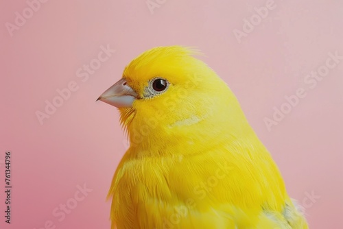 Sunshine on Pink: A Canary’s Vivid Profile in a Rosy World - Generative AI