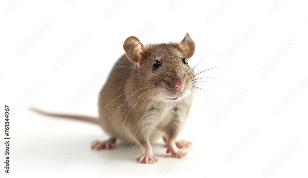 Adorable Mouse in Curious Stance, Whiskers Poised and Ready - Generative AI