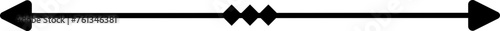 Simple Decorative Divider and Design Element Vector |  Isolated Horizontal Line Border and Minimalism Page Divider
