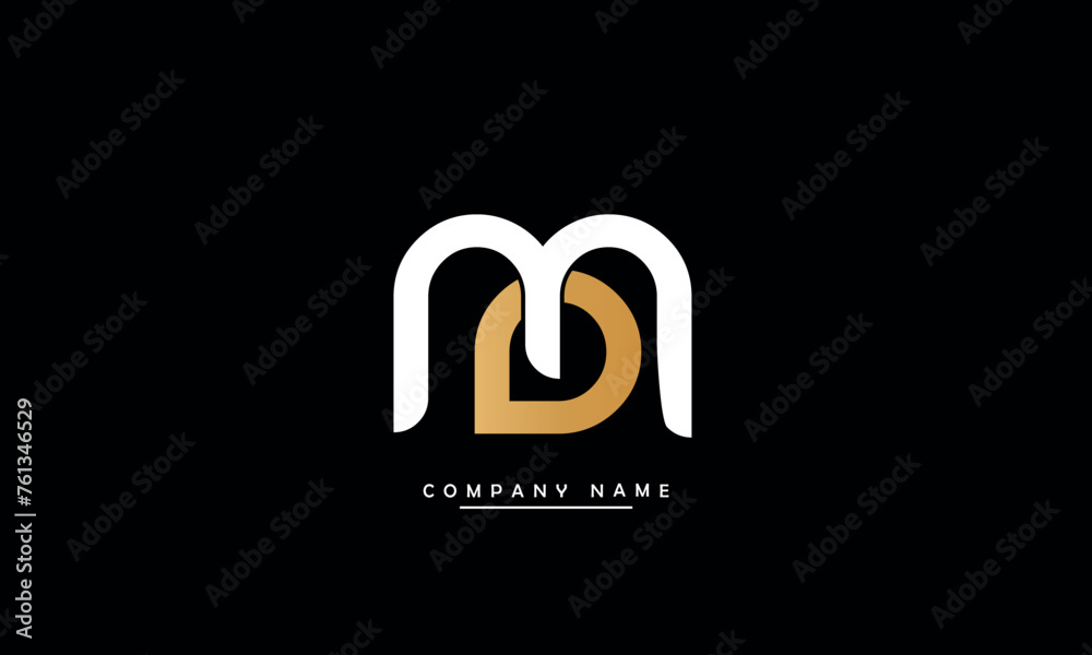 MD, DM, M, D Abstract Letters Logo Monogram MD, DM, M, D Abstract Letters Logo Monogram