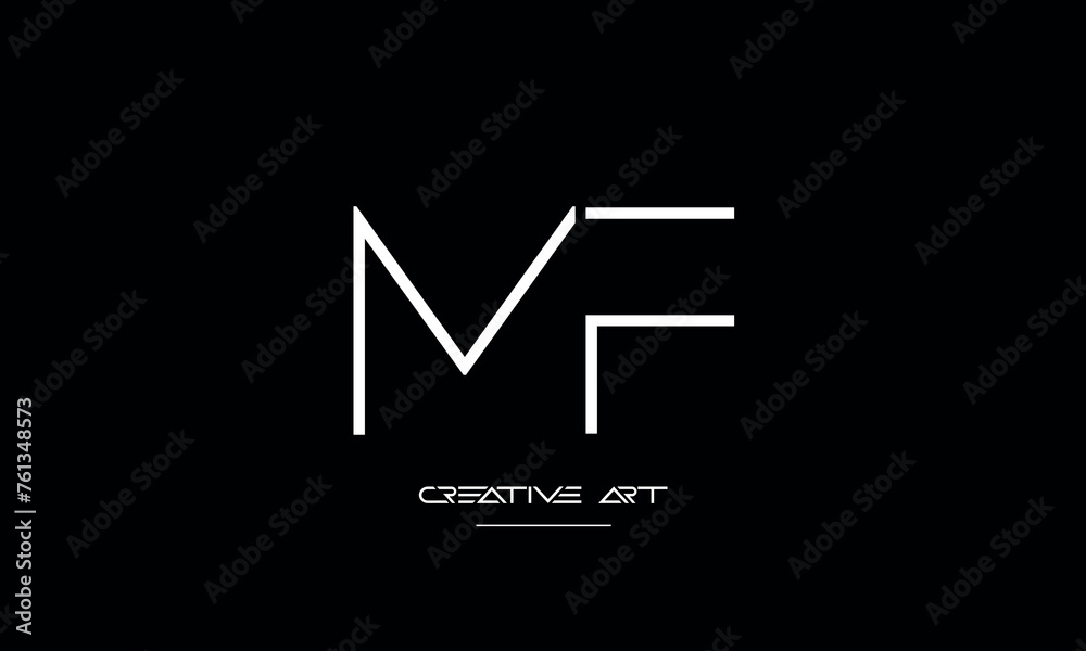 FM, MF, F, M abstract letters logo monogram FM, MF, F, M abstract letters logo monogram