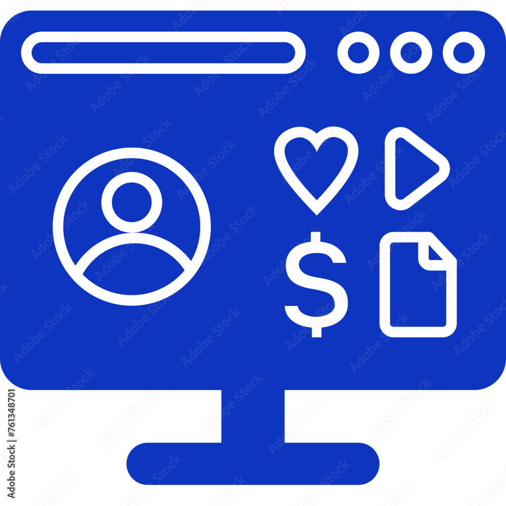 Content & Transit Network, Internet User Icon - Blue, Solid Content & Transit Network, Internet User Icon - Blue, Solid