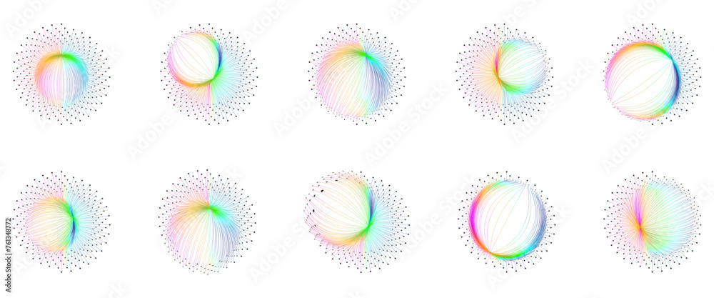 Glowing Neon Rainbow Flowers Figures In The Form Of Flowers Glowing Neon Rainbow Flowers Figures In The Form Of Flowers