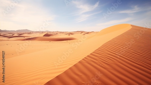 barren desert background during the day. sand mountains  sand seas