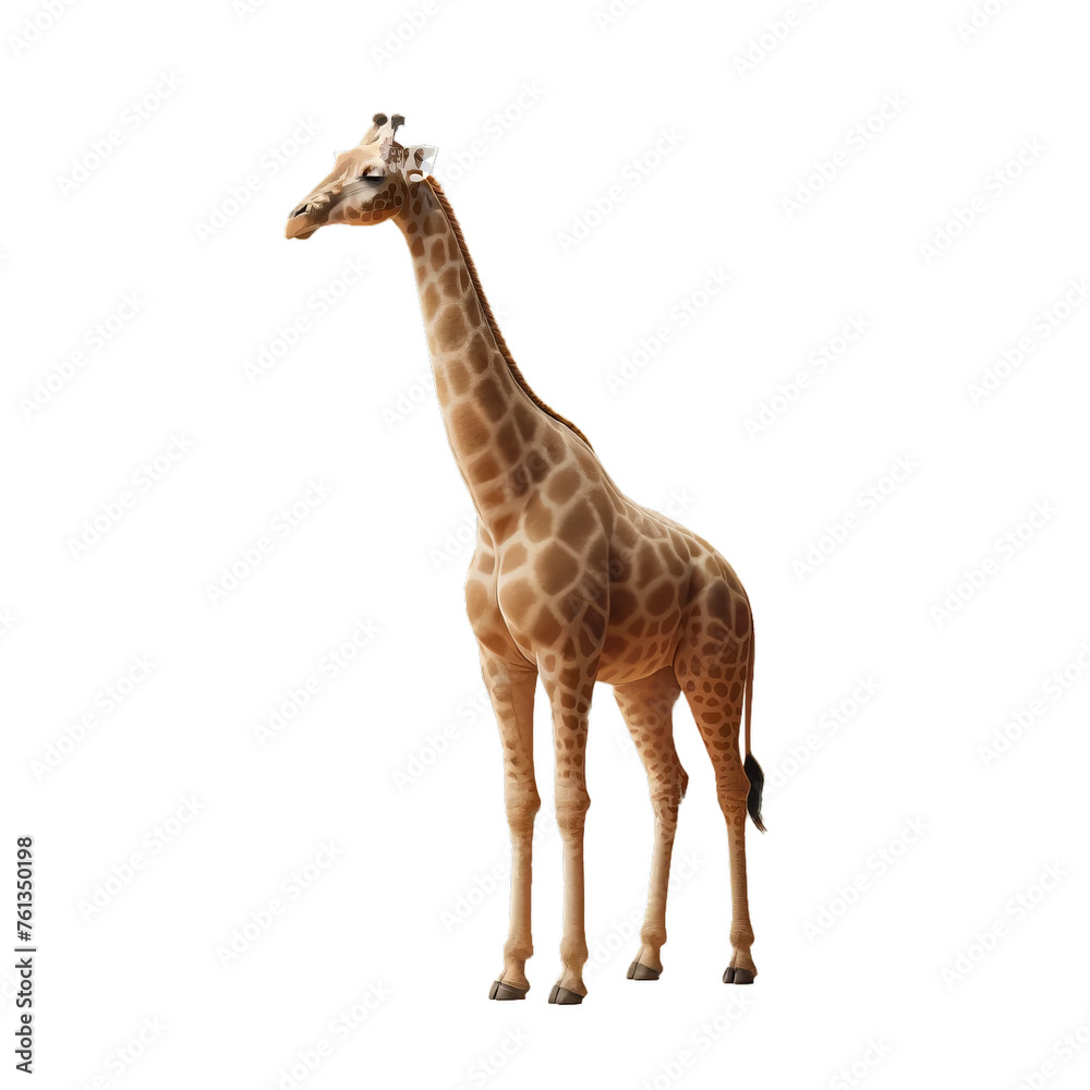 Naklejka premium Giraffe on a Transparent Background