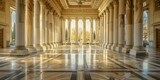 Timeless Ambiance: Classic Columns in an Elegant Interior. Concept Timeless Ambiance, Classic Columns, Elegant Interior
