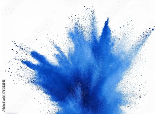 Blue paint splash isolated on white background