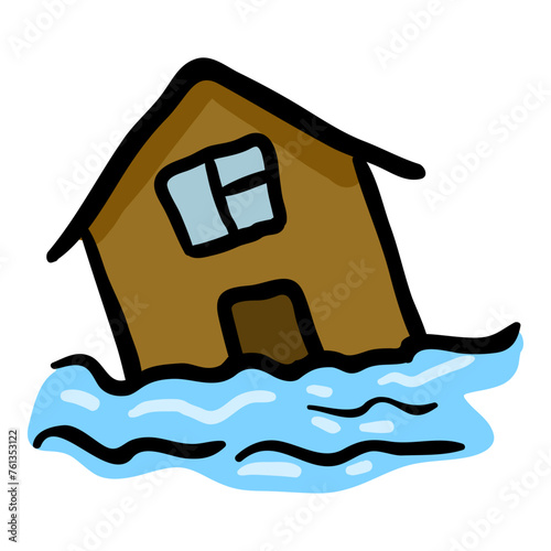 Flood - Hand Drawn Doodle Icon
