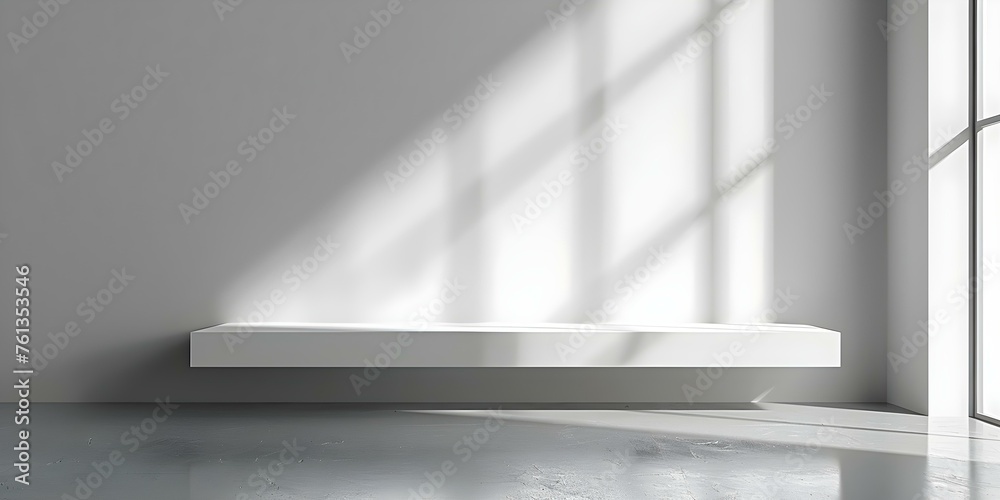Obraz premium Abstract Lighting Mockup on White Background for Product Display. Concept Product Display, Lighting Mockup, Abstract Design, White Background