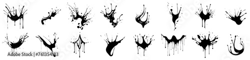 farm splatters, black splashes, abstract art, black vector