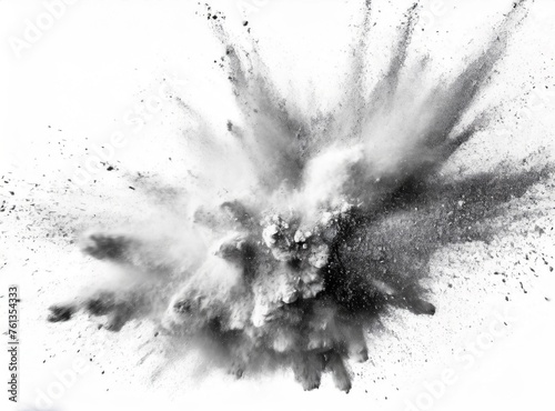 Dust explosion isolated on white background