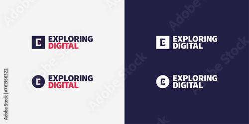 ED monogram logo design for businesses with E and D all caps letters