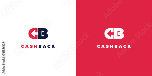 Cashback logo with a minimalist and modern design for e-commerce, online shopping businesses