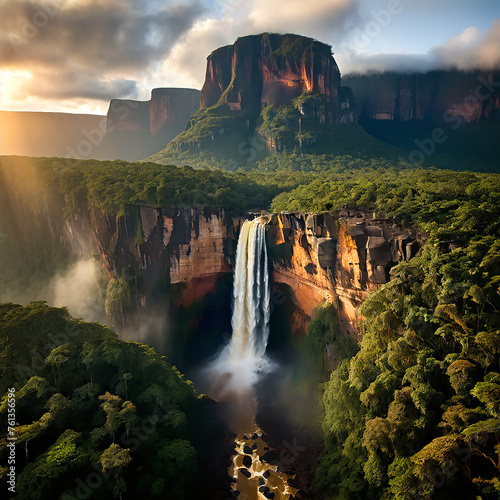 Nature's Symphony: Angel Falls and the Serenity of the Rainforest