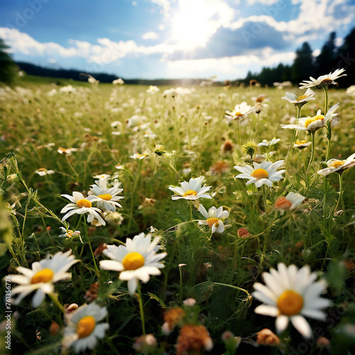 Nature s Blanket  A Tapestry of Chamomile in the Field