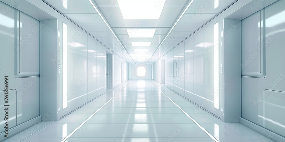 Sci fi white interior concept Sci fi white interior concept