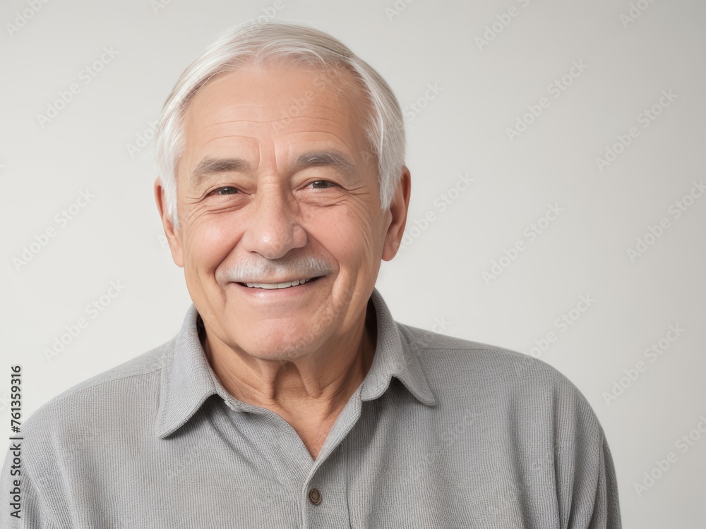 Portrait of elderly person with grey hair Portrait of elderly person with grey hair
