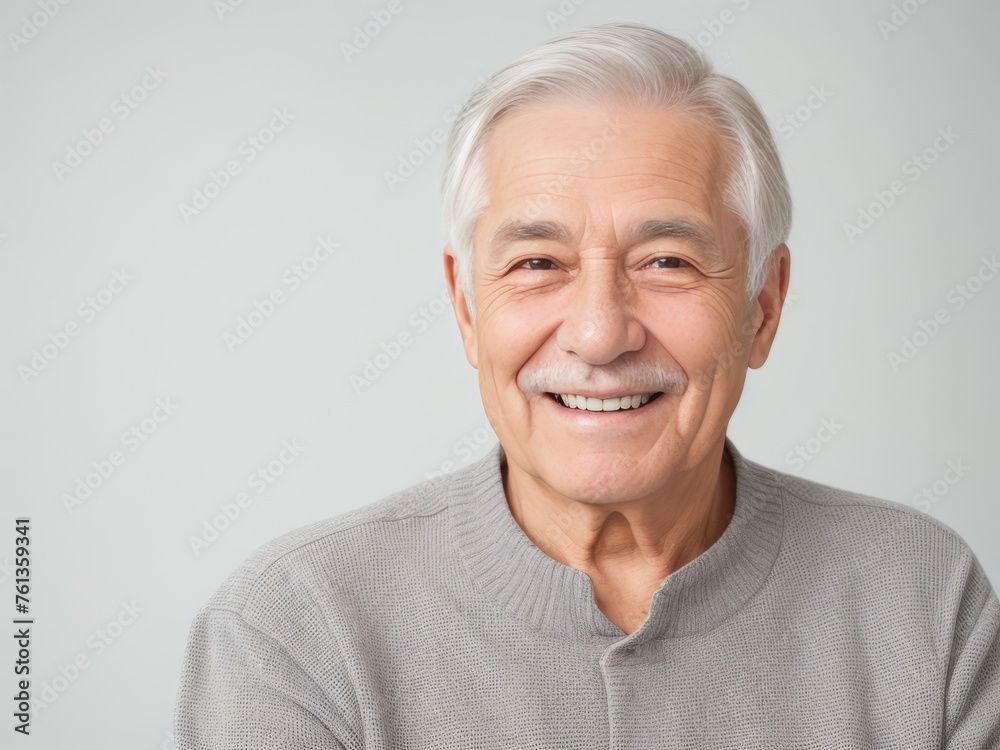 Portrait of elderly person with grey hair Portrait of elderly person with grey hair