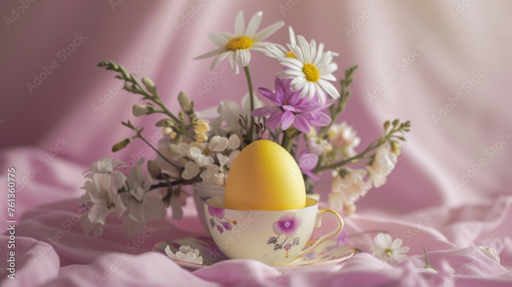 Easter Teacup Arrangement