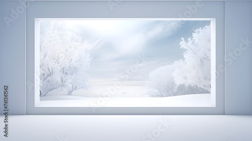 Empty Room With Snowy Landscape Picture