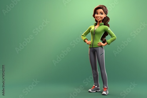 Friendly Female Sports Coach Standing Confidently © provectors