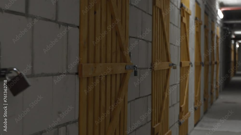 Basement Storage Units in a Newly Built Residential Building Basement Storage Units in a Newly Built Residential Building