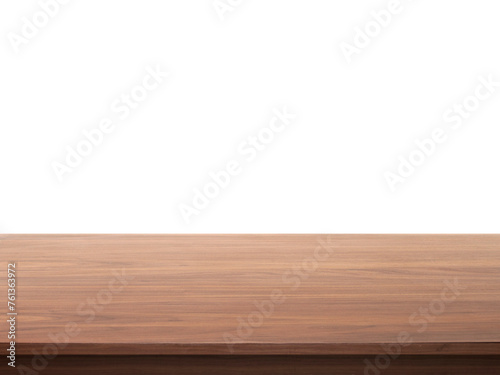 Wooden table top  transparent background