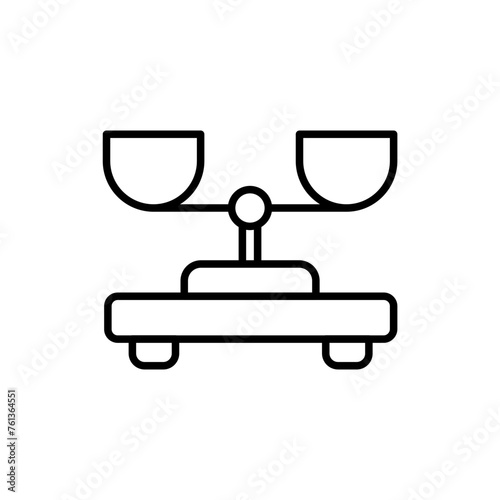 Weight scale outline icons, minimalist vector illustration ,simple transparent graphic element .Isolated on white background