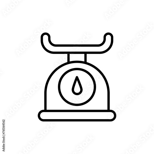 Weight scale outline icons, minimalist vector illustration ,simple transparent graphic element .Isolated on white background