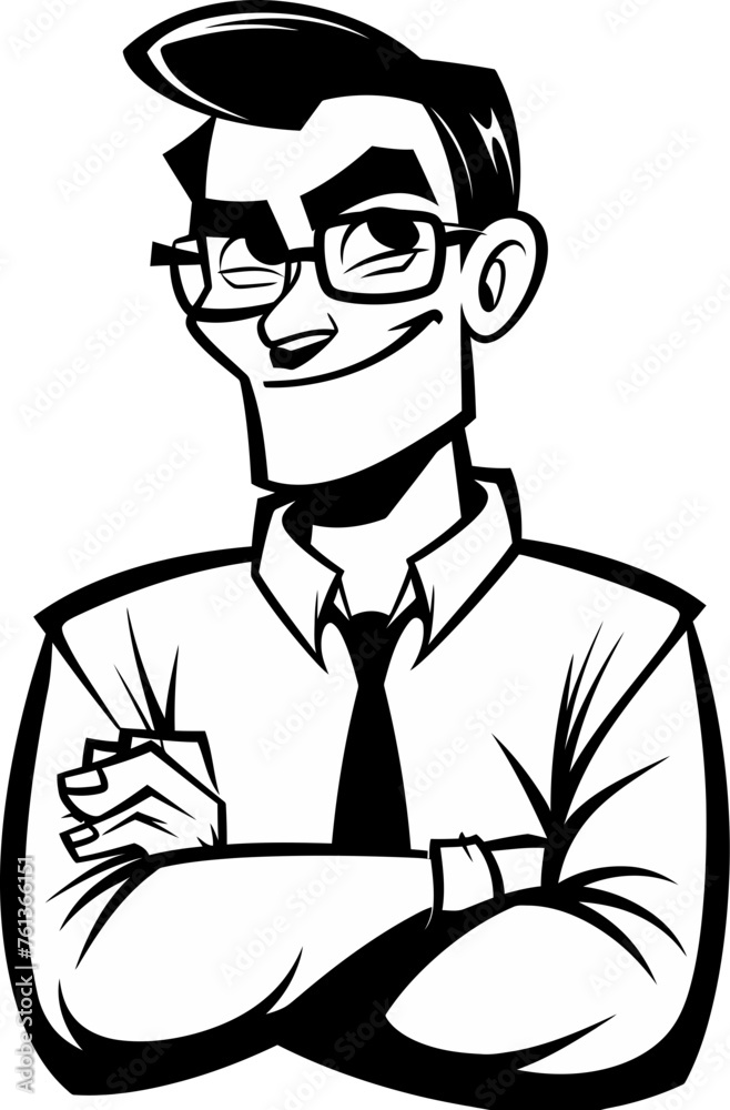 Confident Man Vector Sketch