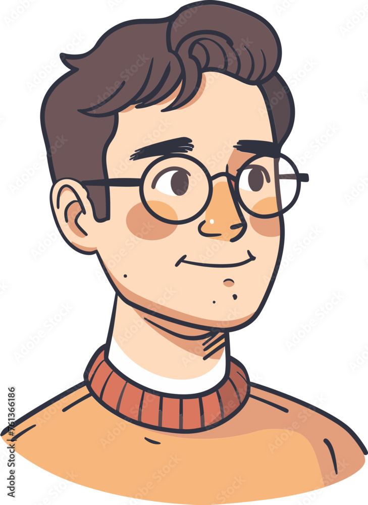 Intellectual Man Vector Artwork