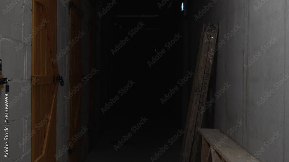 Basement Storage Units in a Newly Built Residential Building Basement Storage Units in a Newly Built Residential Building