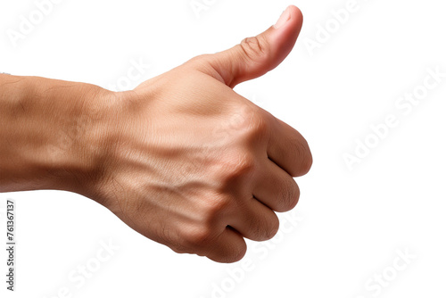 A hand giving a thumbs down, isolated on transparent background, png file