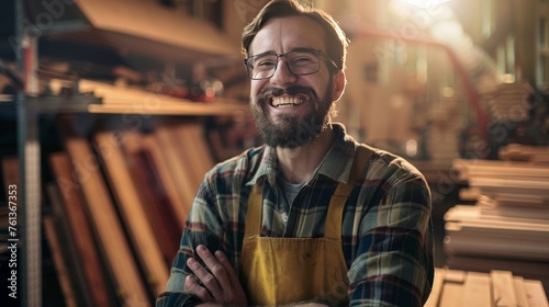 Joyful Woodshop Artisan Portrait