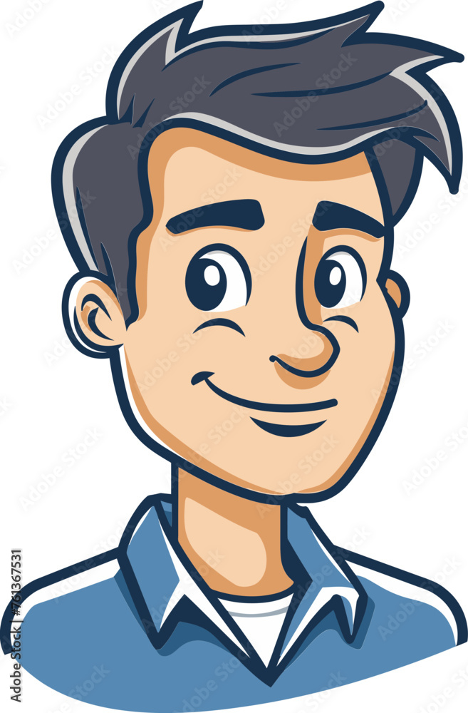 Joyful Man Vector Illustration