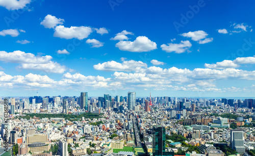 東京　渋谷から望む都心全景