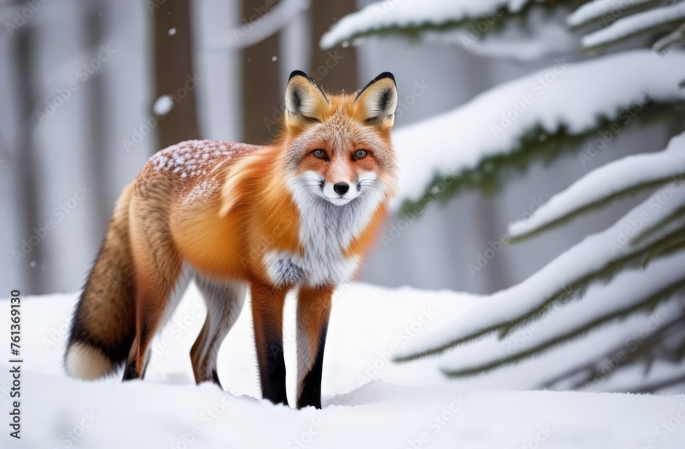 Obraz premium red fox vulpes